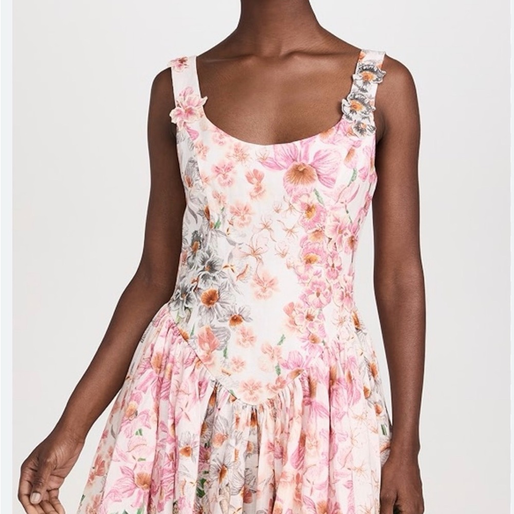 Agua by Agua Bendita Pluma Mini Dress in Jardinera size S - Picture 2 of 12
